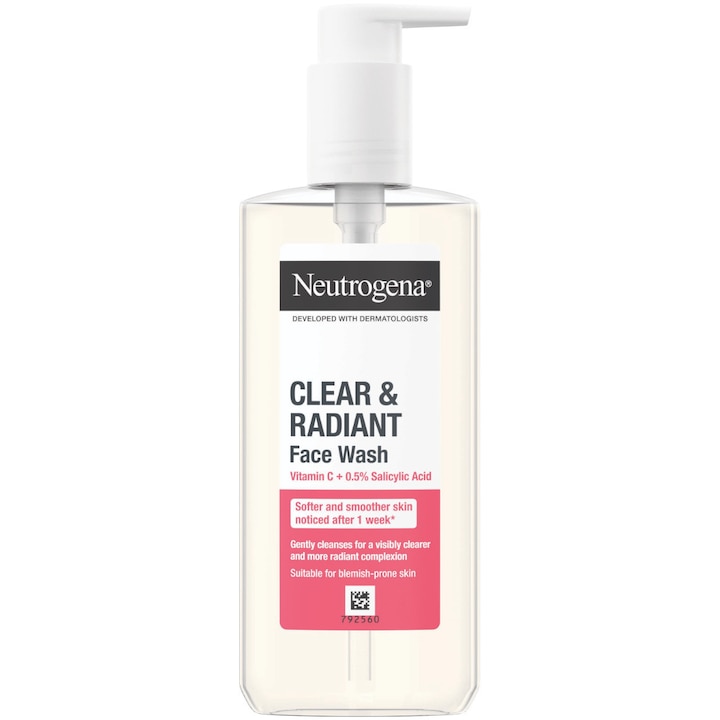 Gel de curatare Neutrogena Clear&Radiant pentru ten cu imperfectiuni, 200 ml