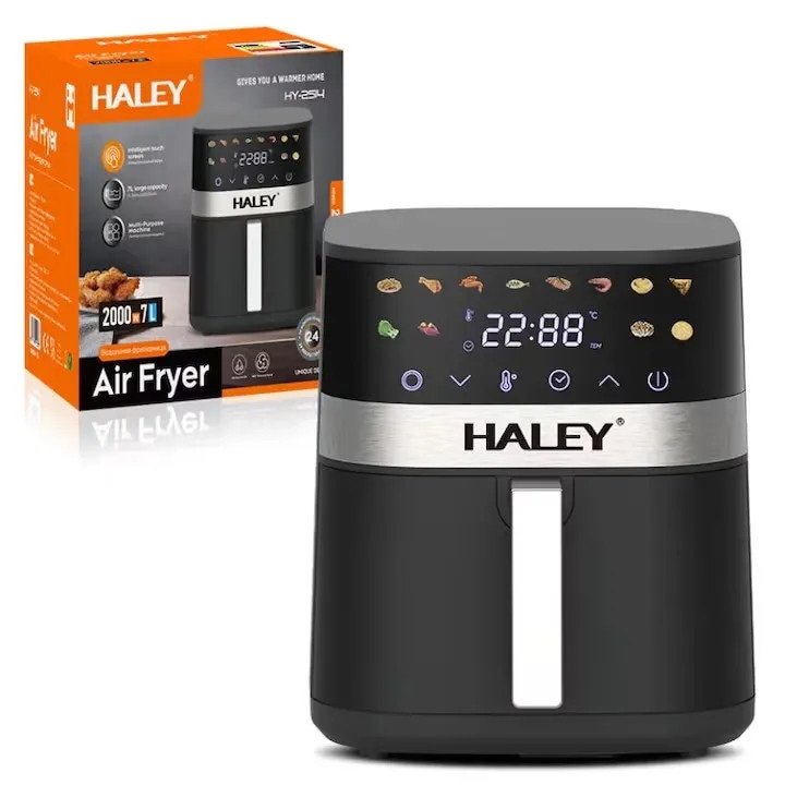 Friteuza cu aer cald Philips HD9280/70, 2000 W, 6.2 L, RapidAir