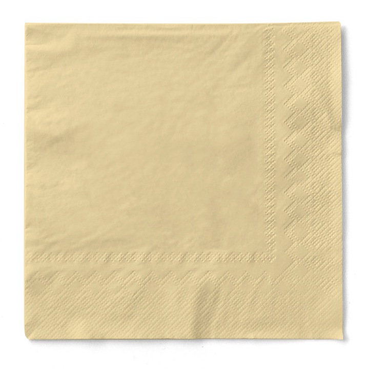 Servetele de masa 3 straturi Tissue - Crem, 40 x 40 cm, 100 buc PREMIUM