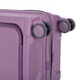 Troler cabina avion, cu buzunar frontal, Marime S, 55x36x20 cm, 4 roti cu rotatie 360° silentioase, material Polipropilena special flexibil anti-casabil, Mov, 166, CASLON ®