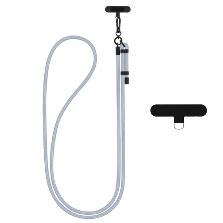 Snur Universal pentru telefon, curea antifurt pentru majoritatea smartphone-urilor, suport reglabil pentru umar, RCS1 - Argintiu