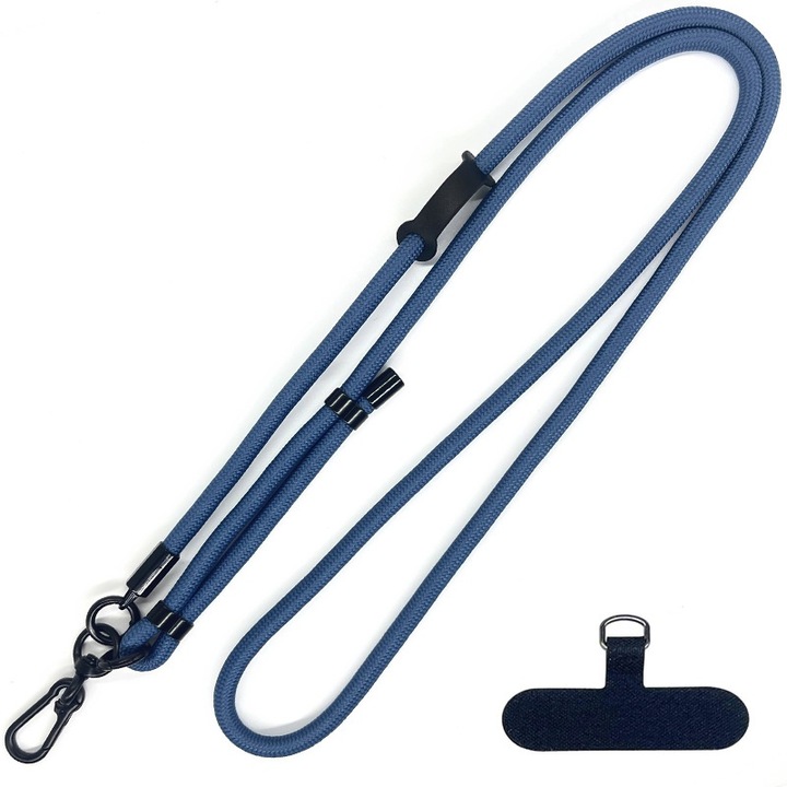 Snur Universal pentru telefon, curea antifurt pentru majoritatea smartphone-urilor, suport reglabil pentru umar, RCS1 - Albastru inchis