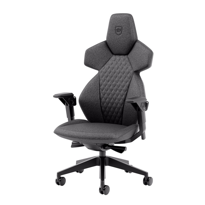 Scaun gaming Noblechairs Dawn TX Granite, Material Textil, Gri