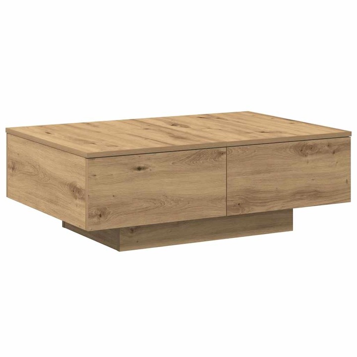 VidaXL kézműves tölgy színű szerelt fa dohányzóasztal 90 x 60 x 31 cm 28.15 kg
