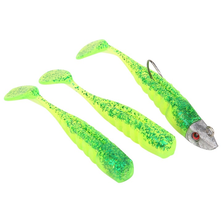 Műcsali készlet 2 tartalékkal, Enforose, zöld/szürke