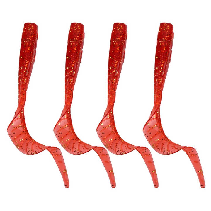 4 db puha műcsali készlet, Enforose, Garnéla illatú, Szilikon