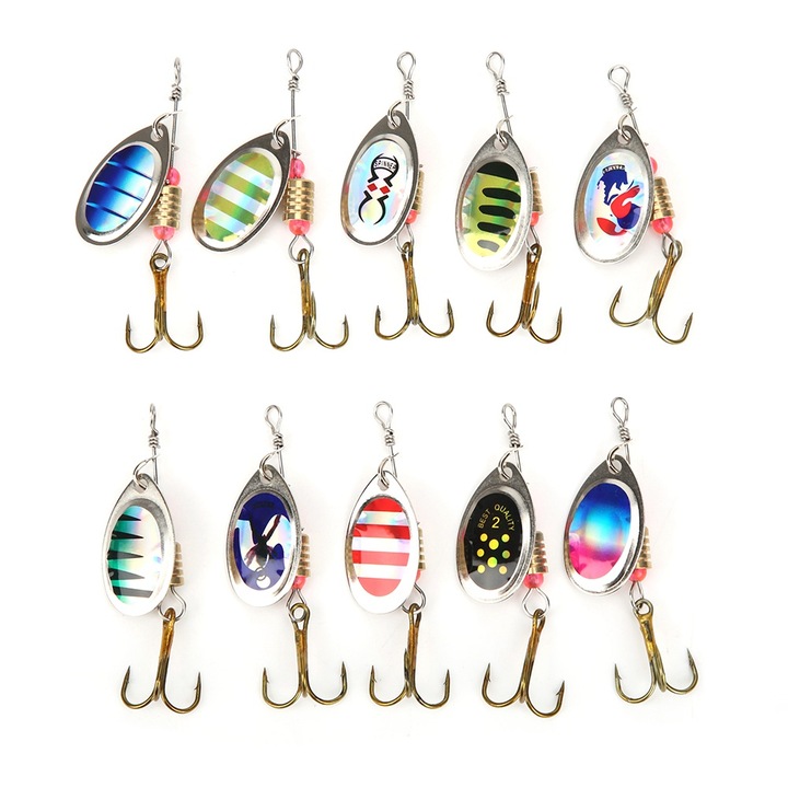 Jormftte 10 db-os műcsali készlet, többszínű, óceáni, tavi, folyami horgászathoz