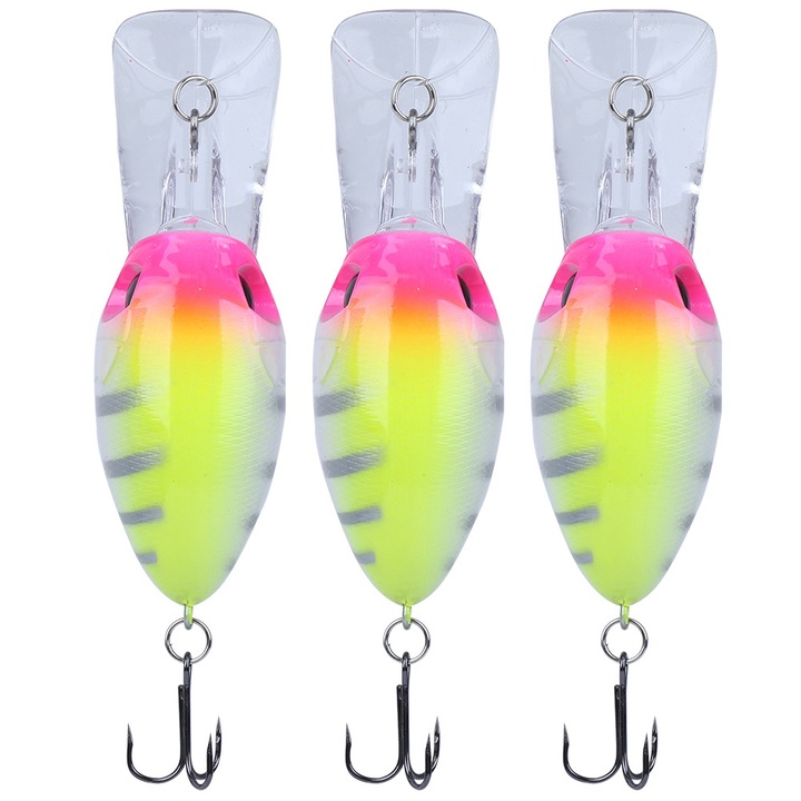 Jormftte horgászcsali, 3 db-os szett, ABS anyag