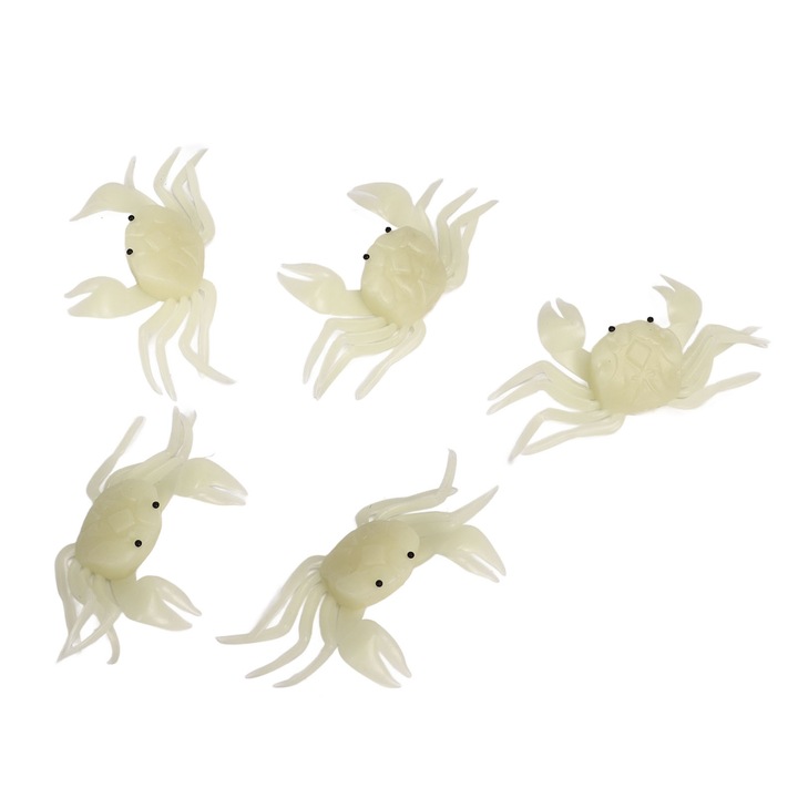 5 bucati momeala de crab simulata din silicon moale, portabila, reutilizabila, Enforose