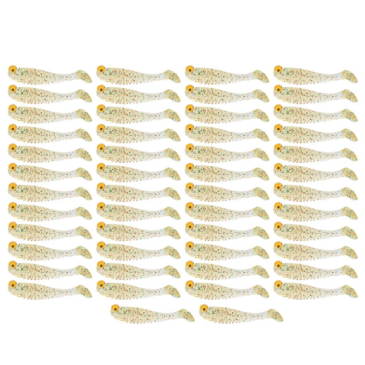 50 db/zsák puha szilikon műcsali készlet horgászathoz