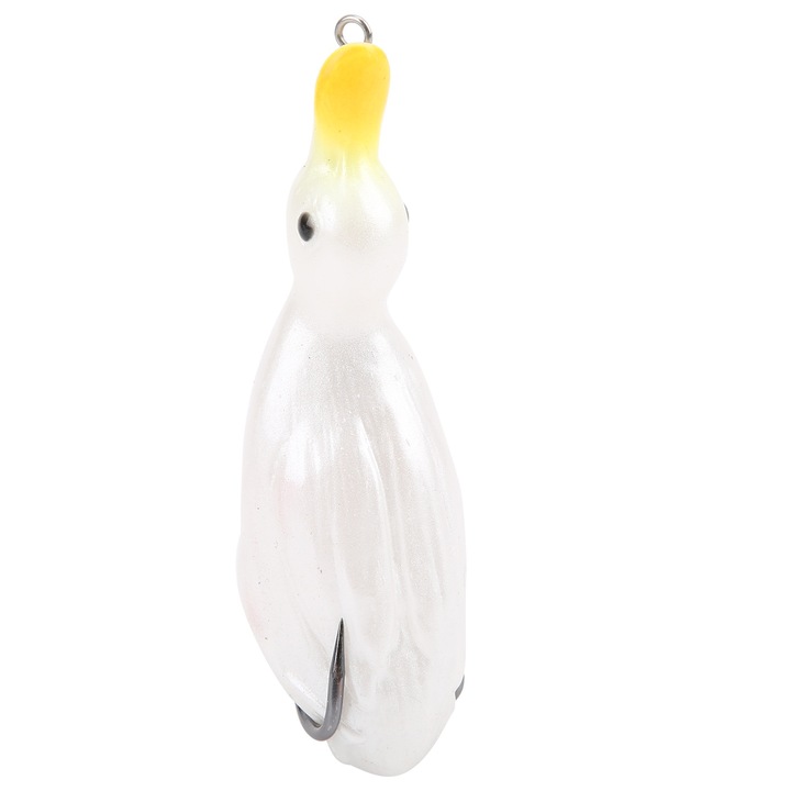 Műcsali, puha szilikon kacsa alakú halcsali, horoggal