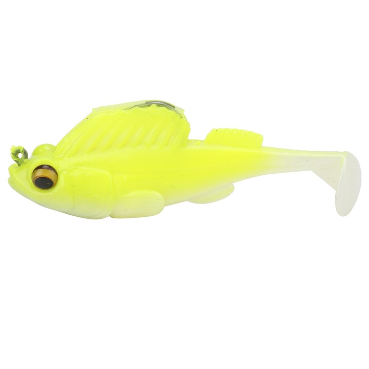 Puha horgászcsali 75 mm/13 g fluoreszkáló zöld ezüst farok