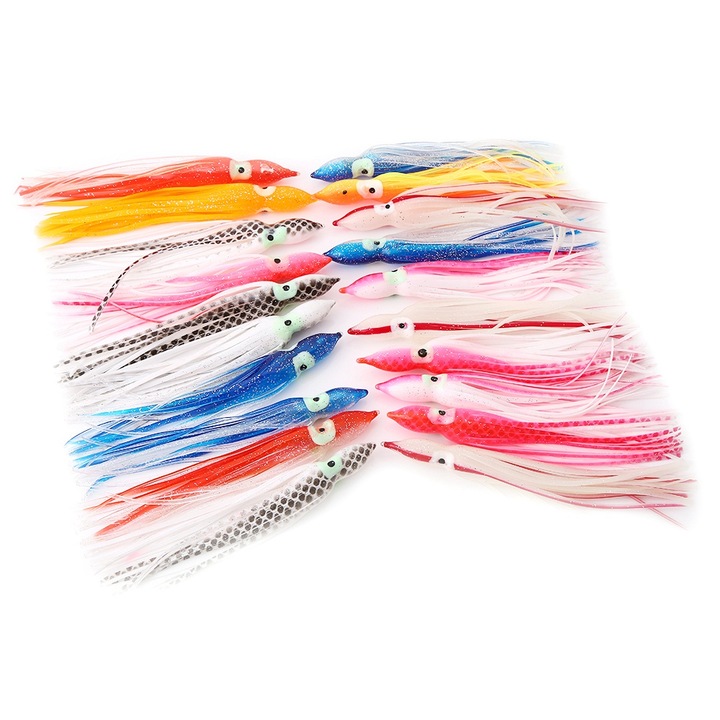 20 db-os PVC horgászcsali készlet, Enforose, 4-16 cm, többszínű