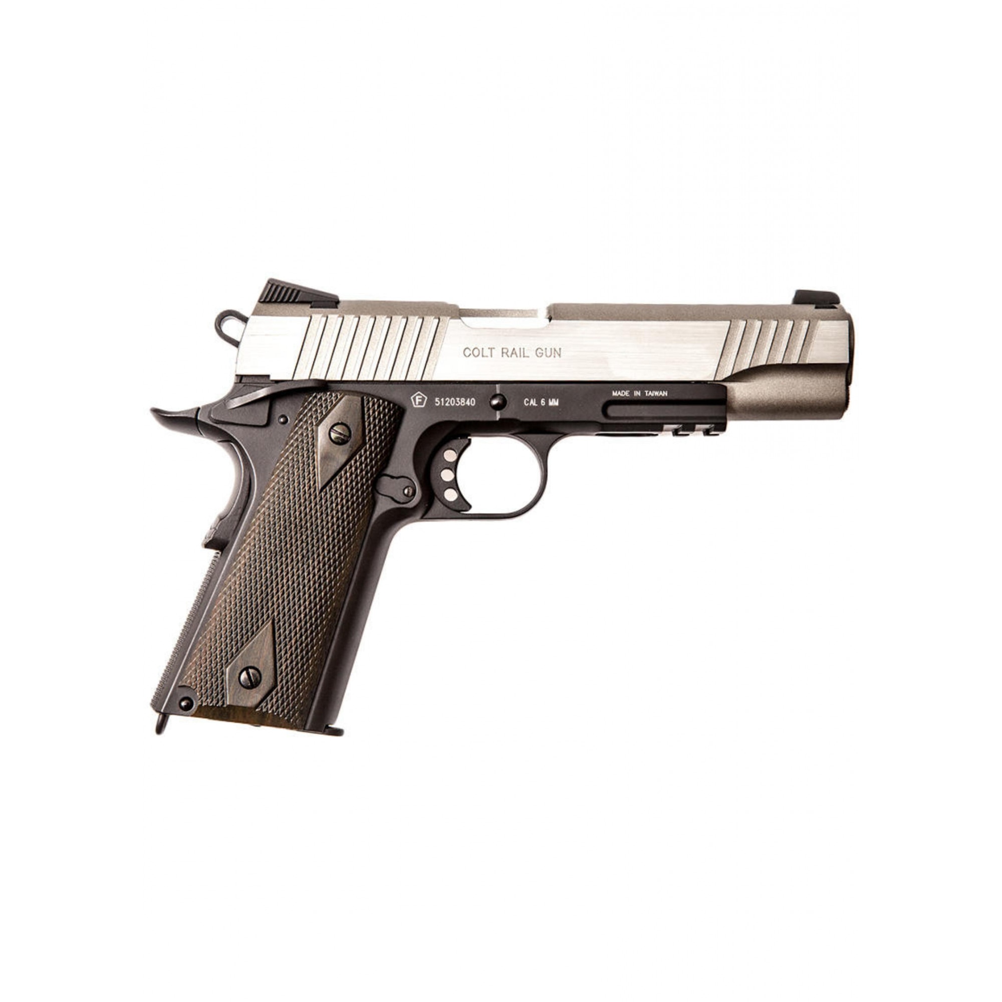 Pistol Airsoft COLT 1911 RAIL GUN bicolor