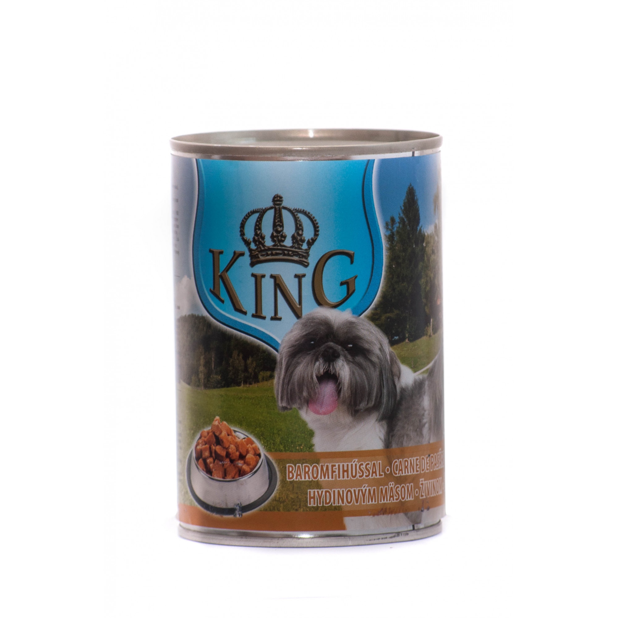 Hrana umeda - King Dog - conserva cu carne de pasare - 415 gr