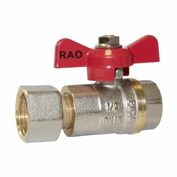 Robinet apa sfera cu fluture si olandez filet interior - filet interior (FI-FI), Raodyne, 1/2 Robinet apa sfera cu fluture si olandez filet interior - filet interior (FI-FI), Raodyne, 1/2