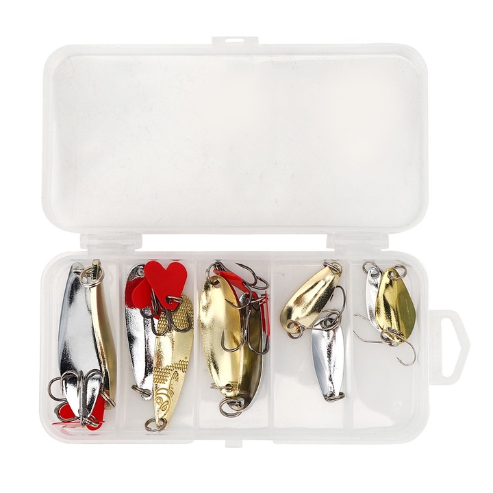 Műcsalikészlet, Enforose flitteres horgászcsali készlet, 10 db, műcsali