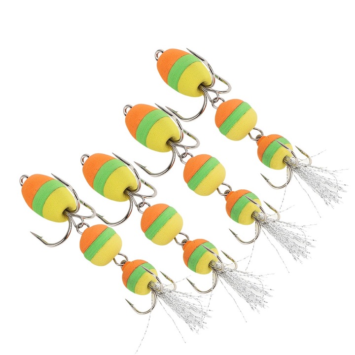 Enforose 4 db-os, 65 mm-es, magas széntartalmú acélból készült, kerek formájú műcsali készlet