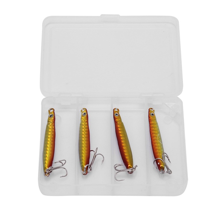 4 db Naluci mélytengeri sós vízi horgászcsali, 15 g, 3D, Enforose