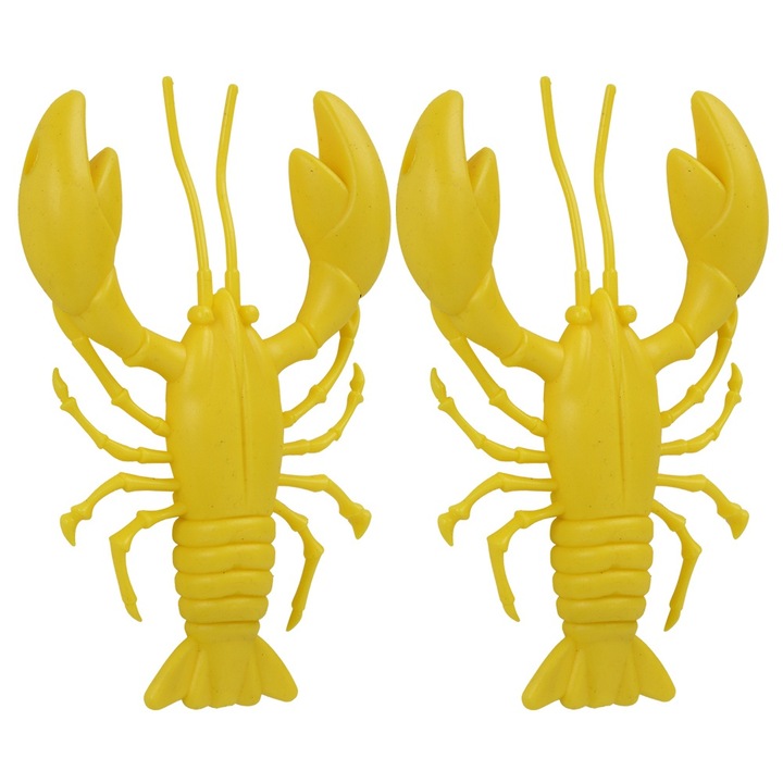 2 db szimulált homár alakú műcsali, Enforose, arany