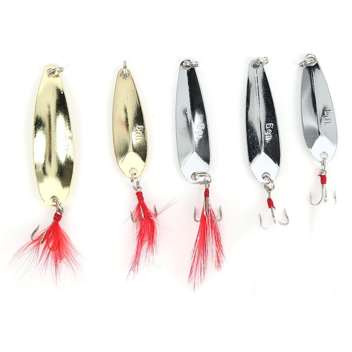 5 db műcsali szett, Enforose, fém, tollal, többszínű