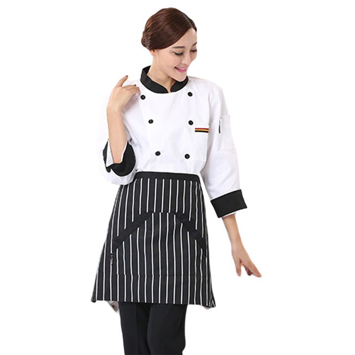 Кухненски престилки Enforose, къса престилка с 2 джоба, многоцветна, размер според изображението