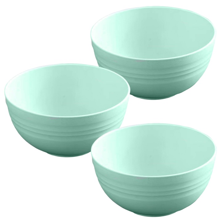 Set de 3 boluri din paie de grau, Enforose, multicolor, 15cm