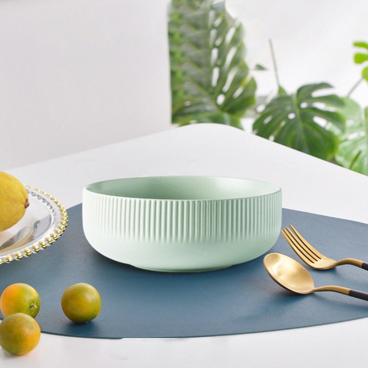 Комплект 2 купи за супа, керамични, 15см, зелен