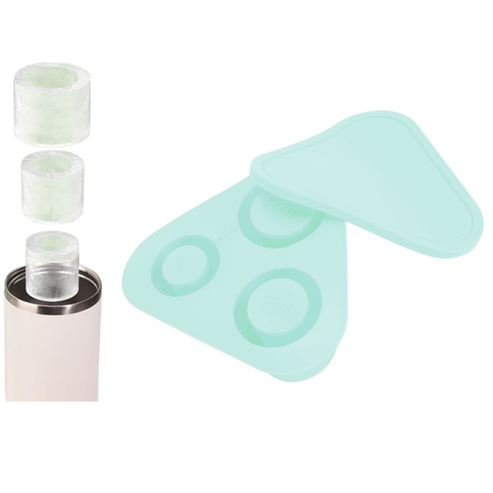 Jégkocka forma, Jormftte, 3 darabos szett, szilikon, 21x22.8x7cm, tetővel