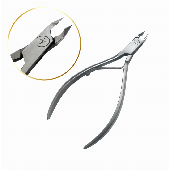 Cleste profesional pentru cuticule, Sun Flower, 6 mm, otel inoxidabil, argintiu