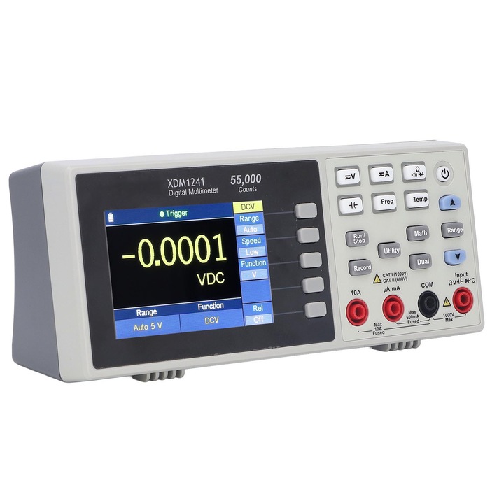Multimetru portabil XDM1241, masurare tensiune, curent, rezistenta, 18650, ABS
