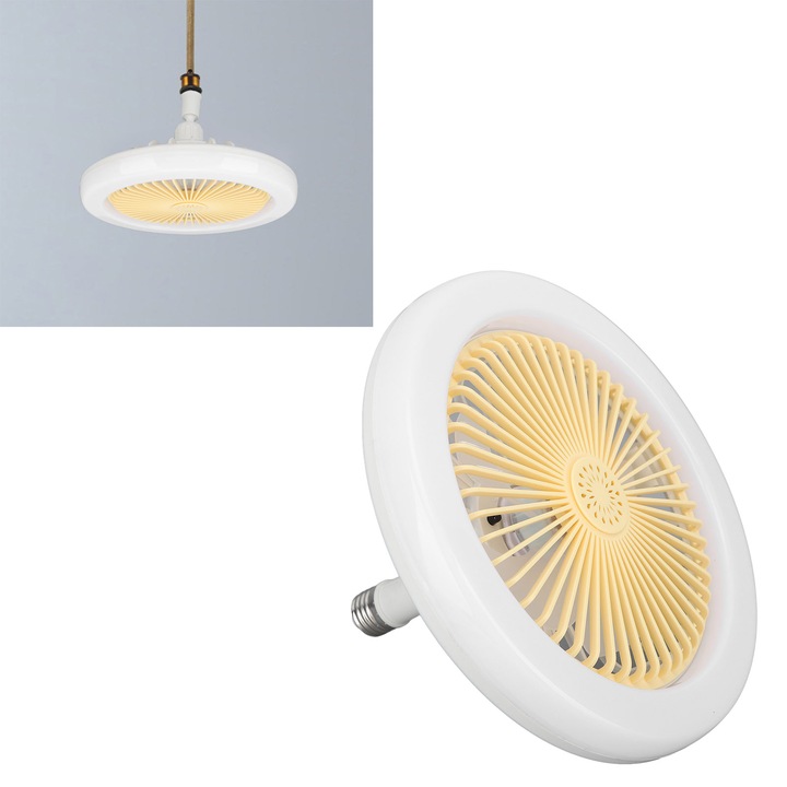 30 W 9,8 hüvelykes világítóaljzatos ventilátor Zajmentes mennyezeti ventilátor aromaterápiás LED lámpával E27 86‑265 V