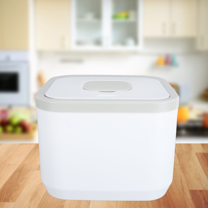 Jormftte élelmiszer tároló, fedéllel, 5kg, ABS, egymásra rakható kialakítás, légmentesen záródó