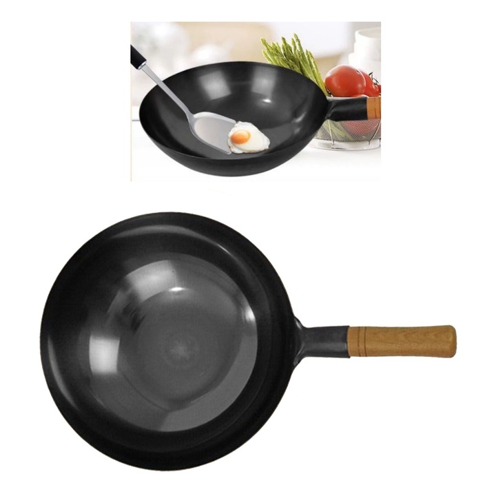 Tigai Jormftte, 38cm, finomított vas, bevonat nélküli, egyedi fogantyúval