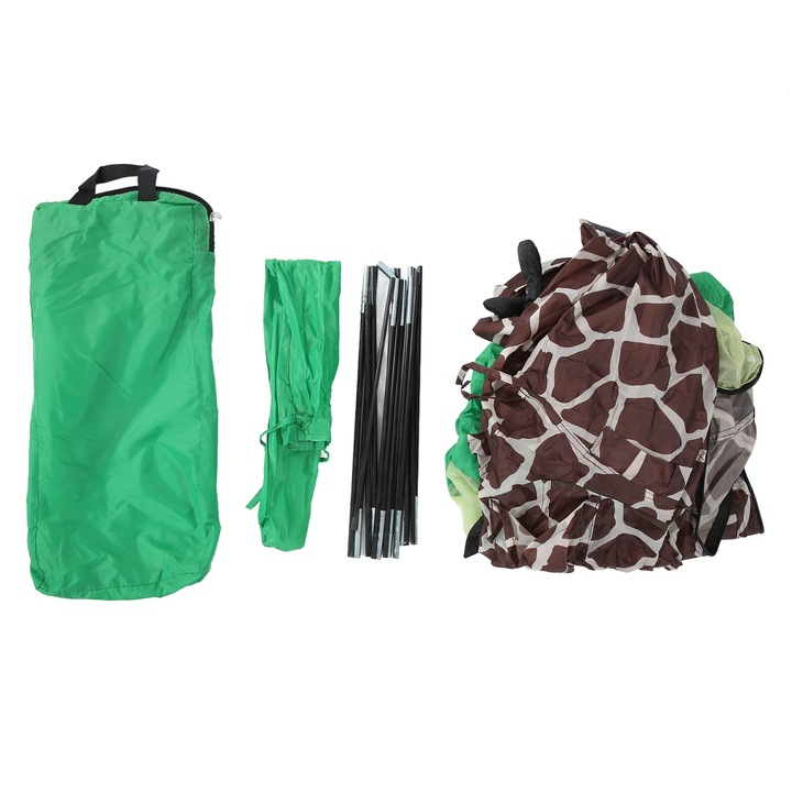 Gyerek sátor, longziming, egyedi állatminta, 110x90x90cm, többszínű