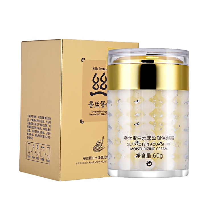 Arcápoló krém selyemfehérjével, Jormftte, 12x12x6 cm, 60g, hidratálásra és kisimításra