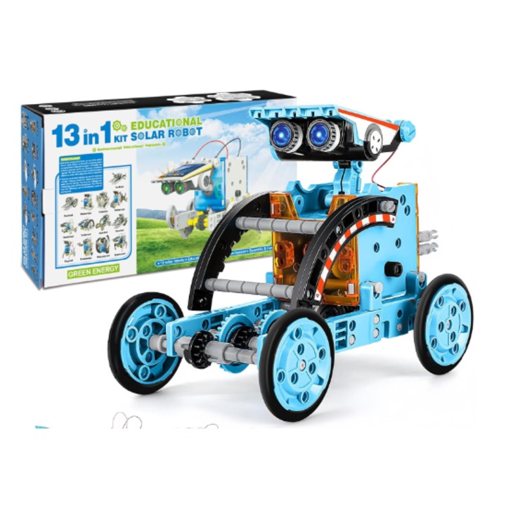 Комплект играчка робот, Cozevdnt, STEM Projects, син, 8-12 години