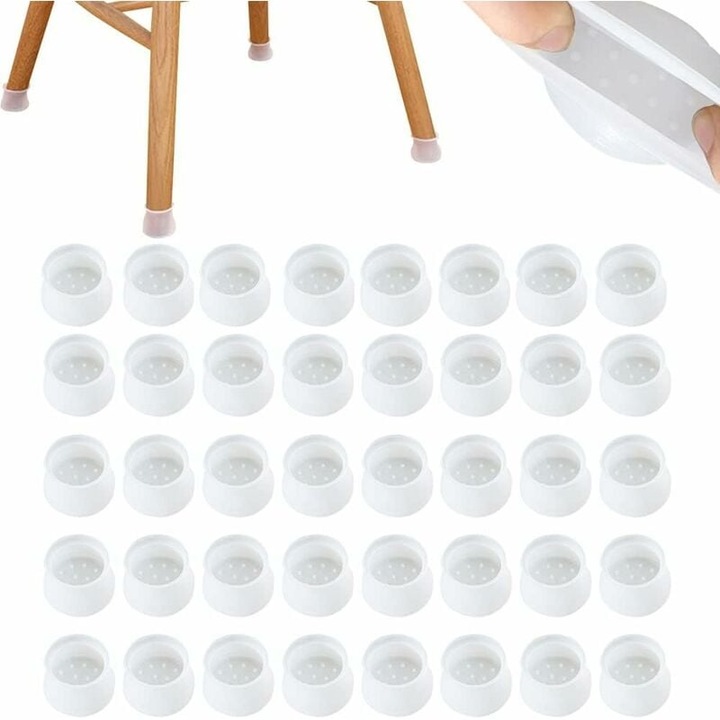 Калъфи за крака на столове, силиконови капачки за крака на столове, кръгли подложки за крака на мебели, калъфи за крака на столове, силиконова подложка, устойчива на надраскване