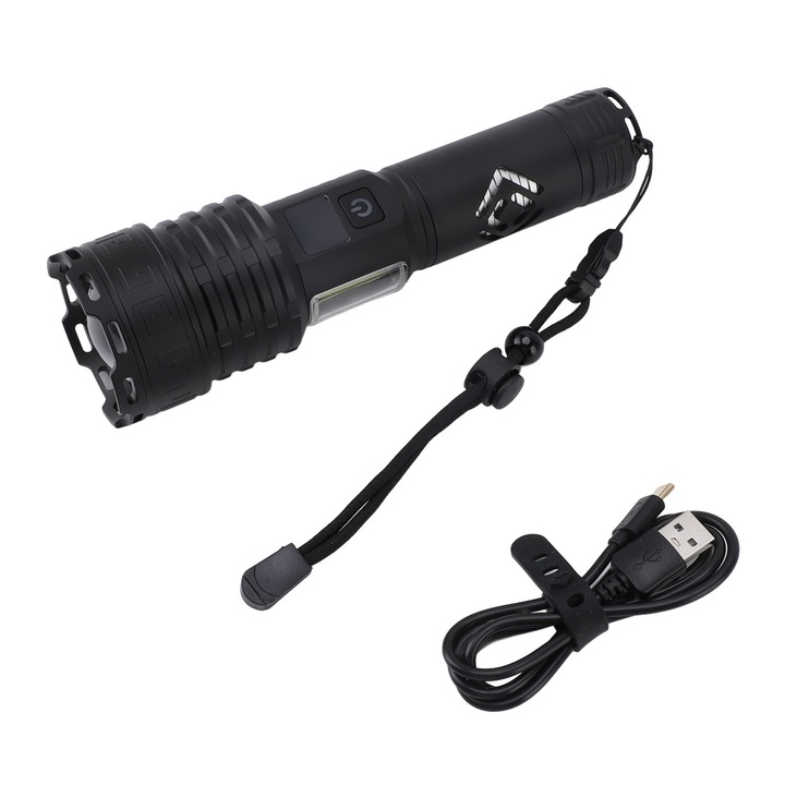 Акумулаторен фенер, Cozevdnt, 40000LM, 70W, 191mm, алуминий, 5000mAh батерия