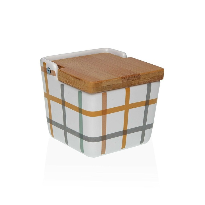 Solnita cu capac Versa, Ceramica, 8,8 x 8,5 x 8,8 cm