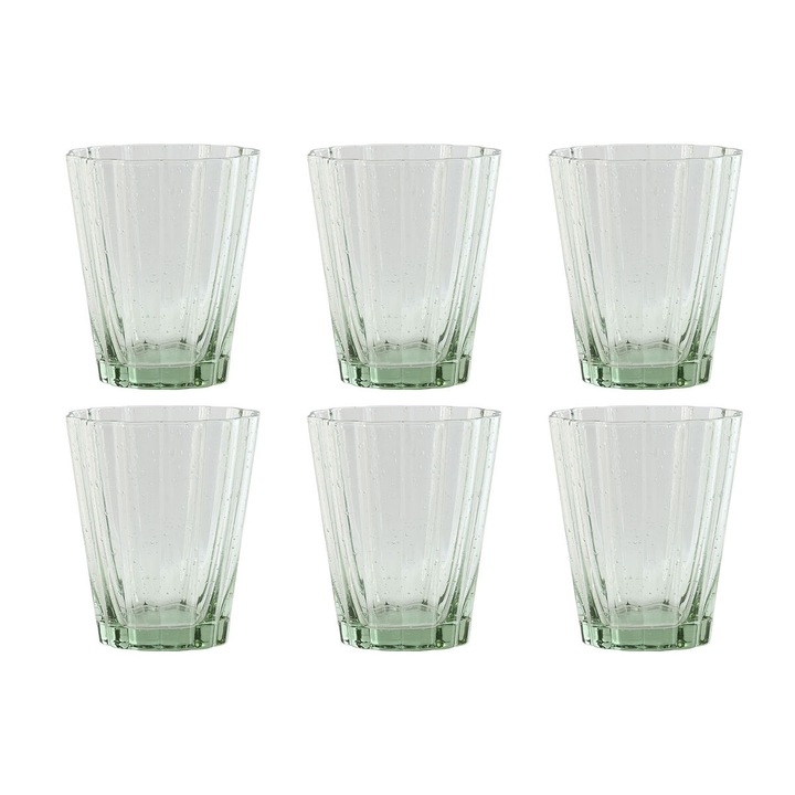 Kezdőlap ESPRIT zöld kristályüveg készlet 280 ml, 6 db, 8,5x8,5x9,5 cm