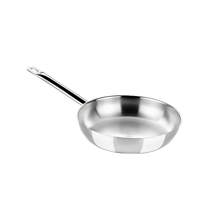 Tigaie wok BRA, inox, 30 cm, argintiu