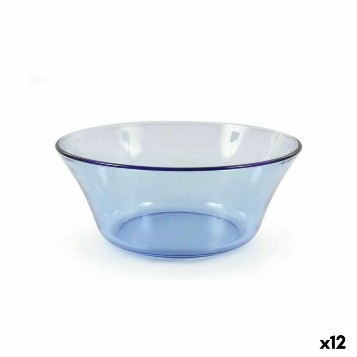 Комплект от 12 купички Duralex, стъклени, сини, 2,2 л, 23 х 9,5 см