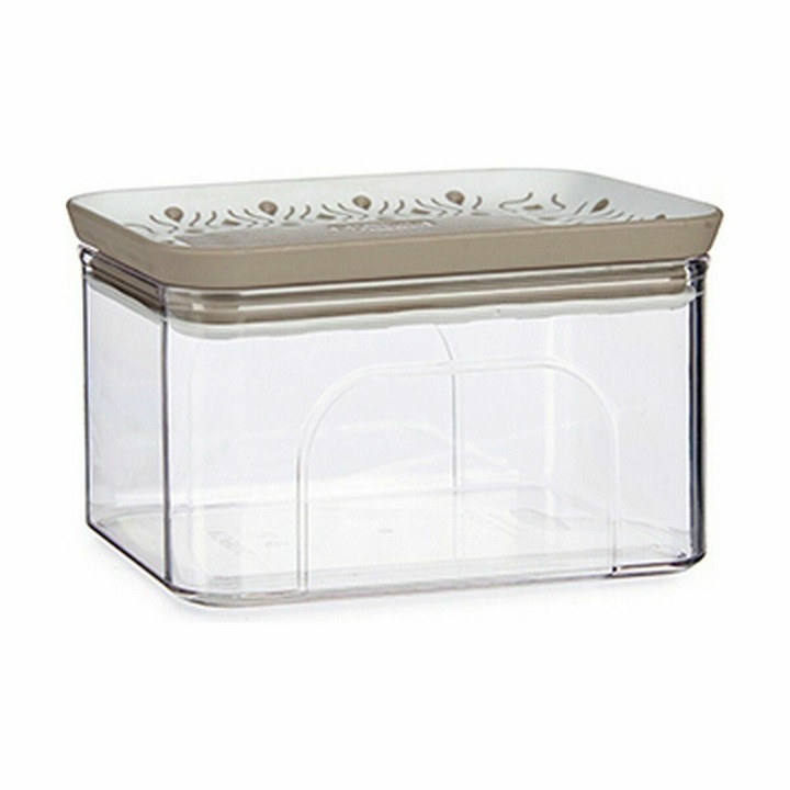 Set 12 recipiente hermetice Stefanplast Tosca, plastic, rectangular, bej, 700 ml, 10,2x8x15,3 cm