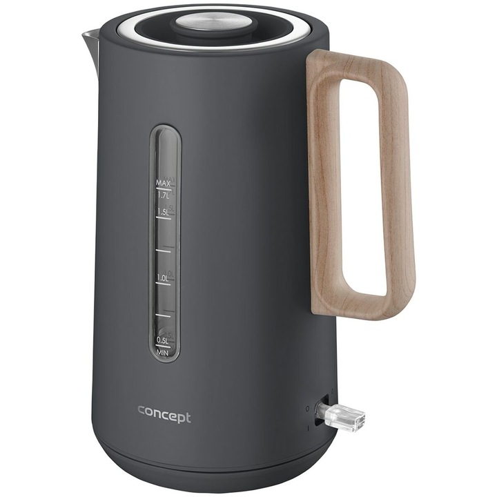 Set ustensile de bucatarie Concept, fierbator inox, 1850-2200 W, 1,7 L, gri
