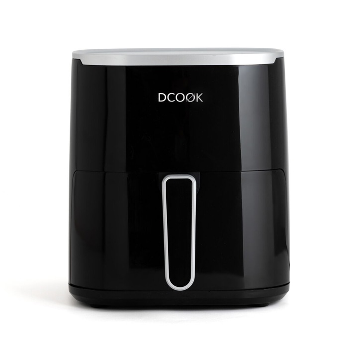 Set ustensile de bucatarie DCOOK, Air Fryer, 1450 W, 4,6 L, negru, include suport ustensile