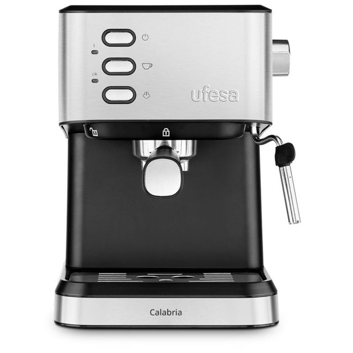 Espressor cafea, UFESA, inox, negru/argintiu