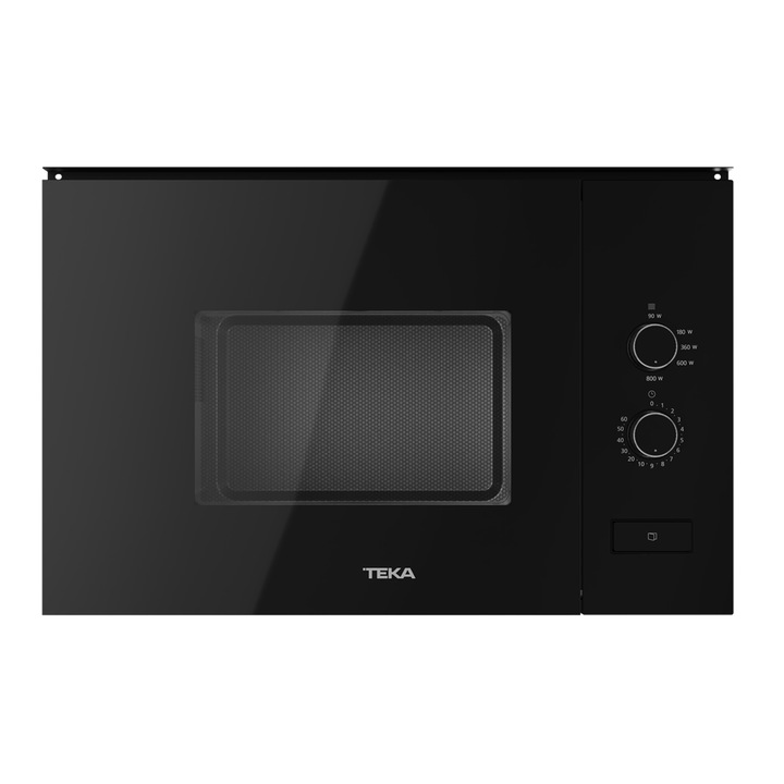 Cuptor incorporabil Microunde si gratar Teka ML 820 FI BK, capacitate 20l, 5 niveluri de putere, sticla neagra