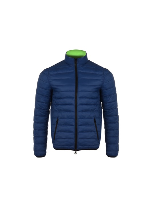 Geaca barbati, U.S. Polo Assn., reversibil, nylon, bleumarin/verde, L INTL