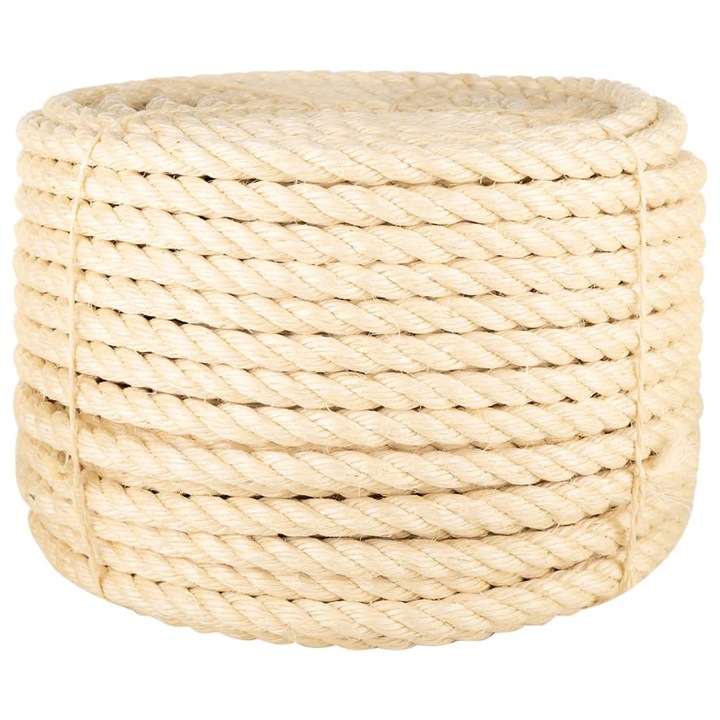 vidaXL Kötél 20 mm, 25 m. 100% szizál, strapabíró, kerti és építőipari használatra